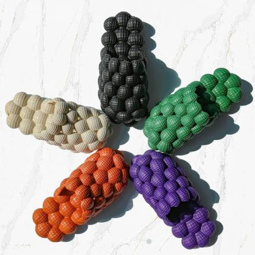 Purple Bubble Massage Slippers/Slides - Picture 8 of 9